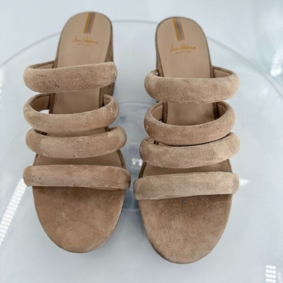 Sam Edelman Women's Yuki Sandals Size 11 Suede Strappy Cork Wedge Platform - Picture 6 of 14